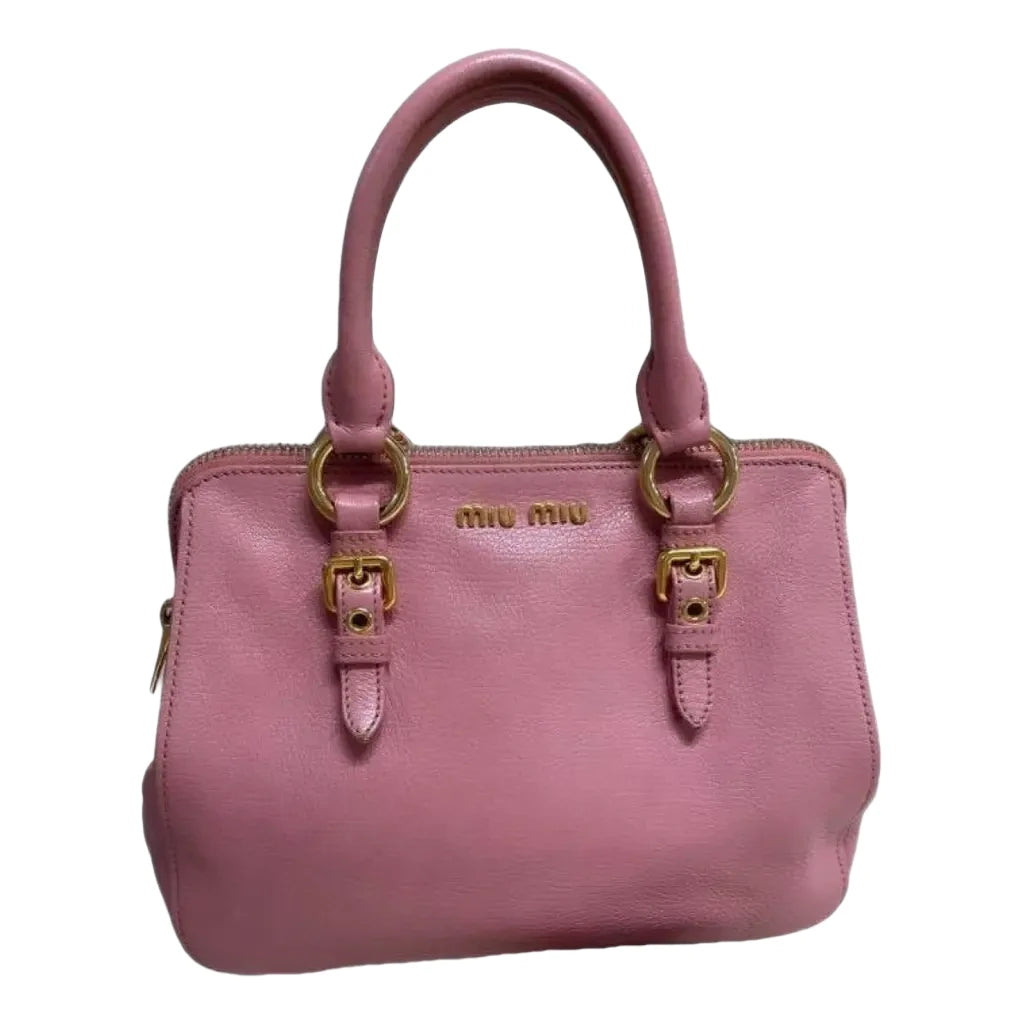 Sac à main en cuir cristal Miu Miu Miu