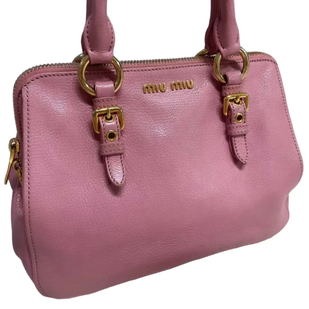 Sac à main en cuir cristal Miu Miu Miu